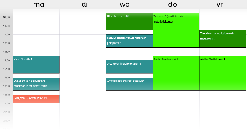 2e bachelor 1e semester